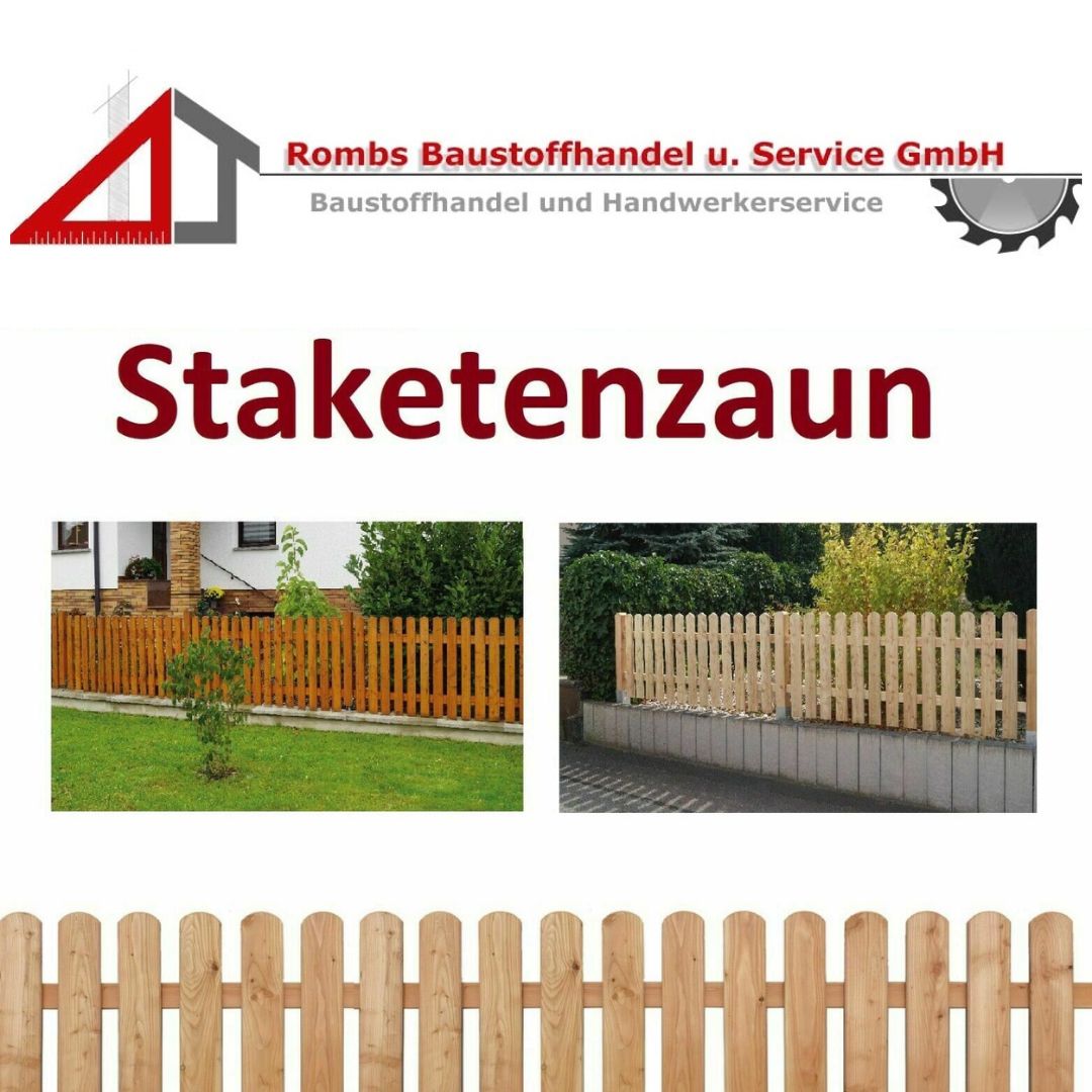 Staketenzaun Honigfarbe Lärche Sichtschutz Gartenzaun Zaun Pfosten Rundpfosten