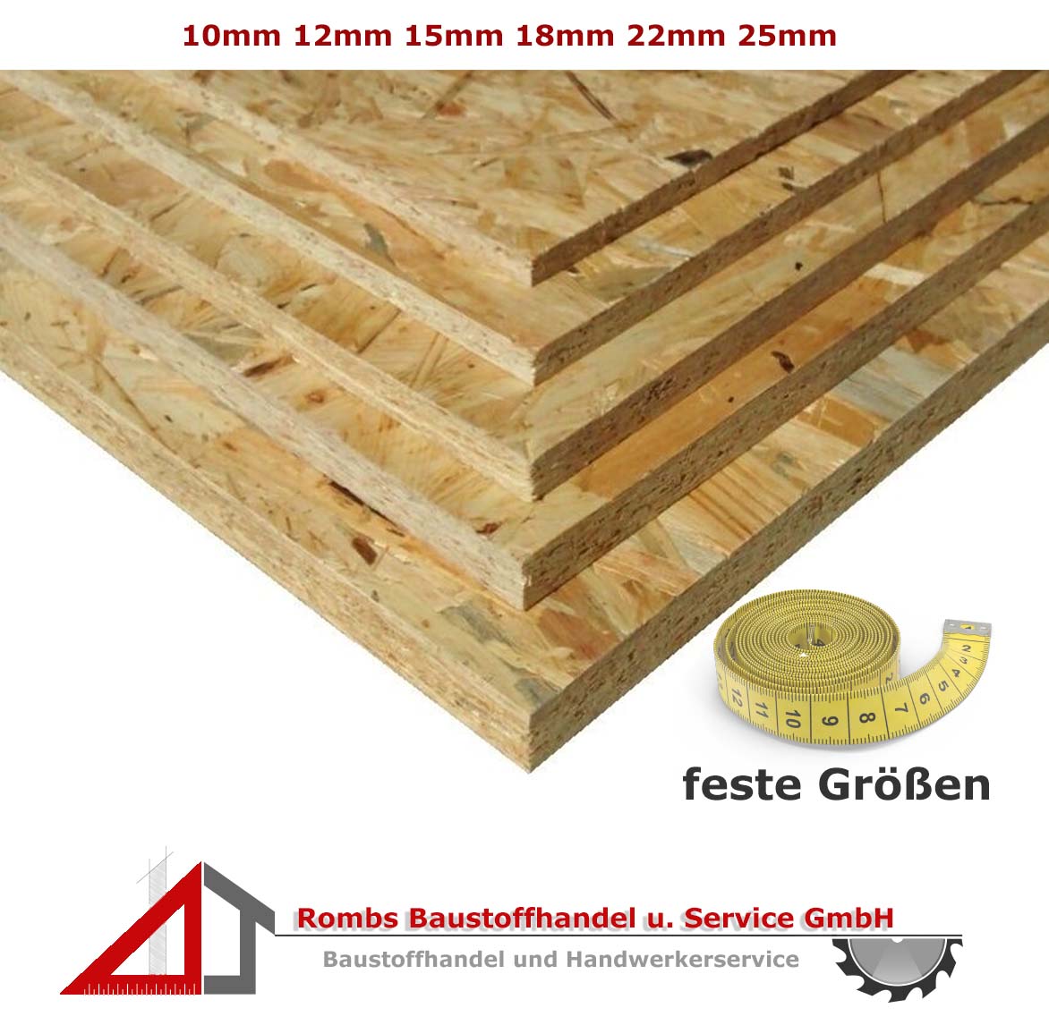 OSB3 Grobspanplatten feste Größe