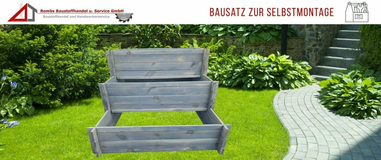 Blumentreppe Pflanzentreppe Pflanzregal Blumenregal grau lasiert
