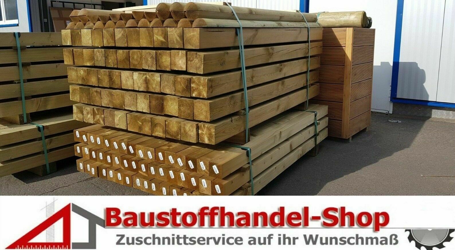 Holzpfosten Vierkantpfosten Palisade Zaunpfosten Pfahl Zaun KDI